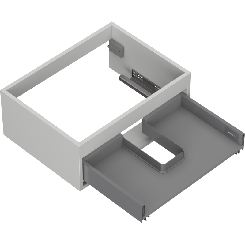 Mexen Box-A corpo de armário de lavatório 60 cm, 1 gaveta, cinza mate - 91AX0-0600-235-1-62