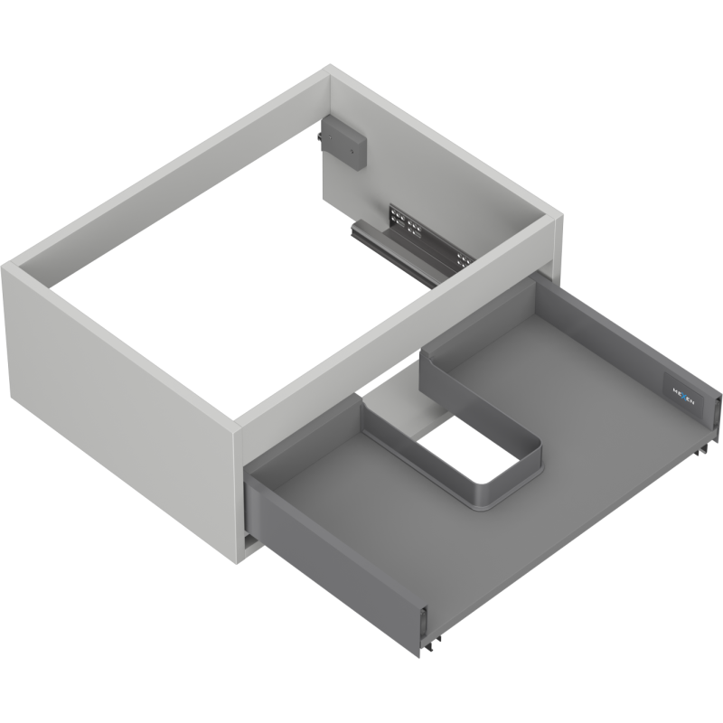 Mexen Box-A mueble bajo lavabo de 60 cm, 1 cajón, gris mate - 91AX0-0600-235-1-62