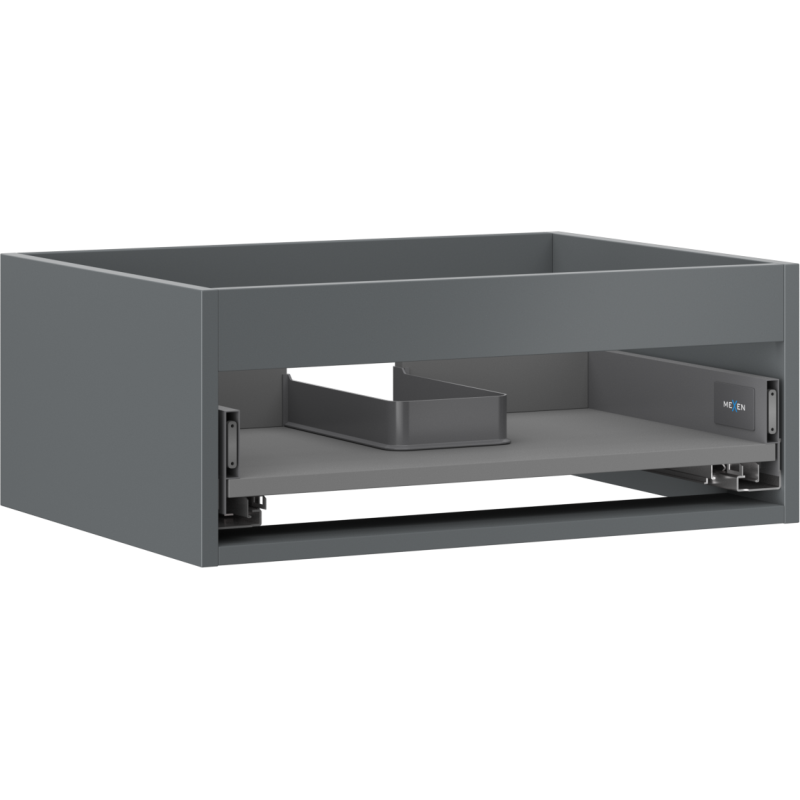 Mexen Box-A kastlichaam onder de wastafel 60 cm, 1 lade, mat grafiet - 91AX0-0600-235-1-66