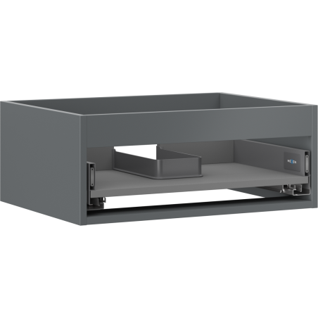 Mexen Box-A boîtier de meuble sous-vasque 60 cm, 1 tiroir, graphite mat - 91AX0-0600-235-1-66