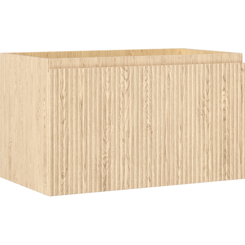 Mexen Rivel Badezimmerschrank 80 cm, 1 Schublade, geriffelt, Eiche - 91A20-08047-1-BF81