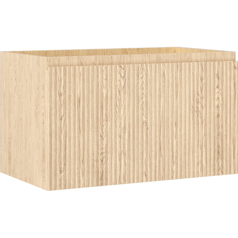 Mexen Rivel mobiletto da bagno sotto lavabo 80 cm, 1 cassetto, scanalato, rovere - 91A20-08047-1-BF81