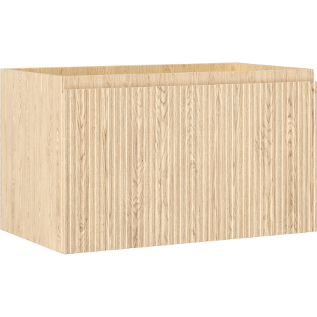 Mexen Rivel 80 cm bathroom cabinet, 1 drawer, grooved, oak - 91A20-08047-1-BF81