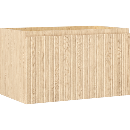 Mexen Rivel Badezimmerschrank unter Waschbecken 80 cm, 1 Schublade, gerillt, Eiche - 91A20-08047-1-BF81
