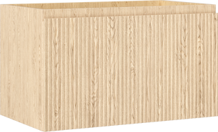 Mexen Rivel badkamerkastje voor onder de wastafel 80 cm, 1 lade, geribbeld, eik - 91A20-08047-1-BF81