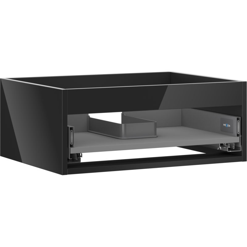 Mexen Box-A cabinet body for washbasin 60 cm, 1 drawer, black gloss - 91AX0-0600-235-1-70