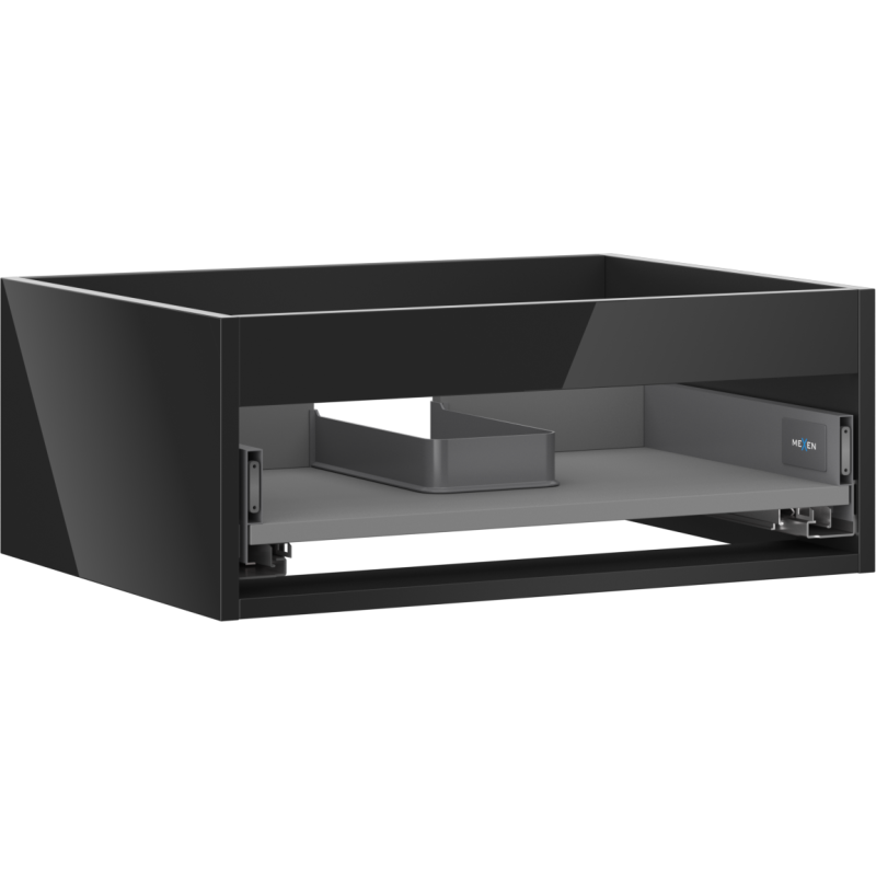 Mexen Box-A corpo do armário inferior da casa de banho 60 cm, 1 gaveta, preto brilhante - 91AX0-0600-235-1-70