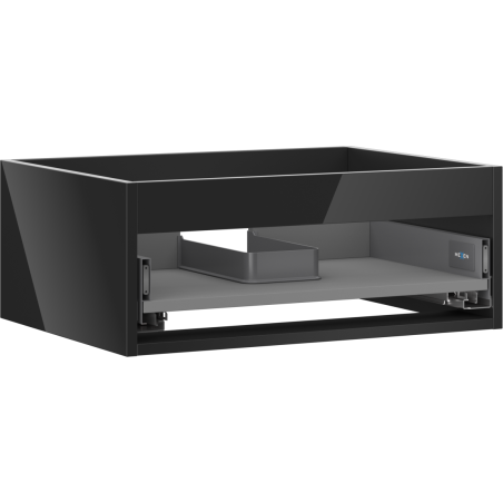 Mexen Box-A cuerpo de gabinete bajo lavabo de 60 cm, 1 cajón, negro brillante - 91AX0-0600-235-1-70