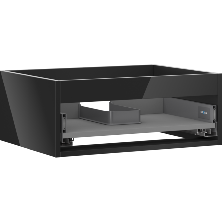 Mexen Box-A kućište ormarića ispod umivaonika 60 cm, 1 ladica, crni sjaj - 91AX0-0600-235-1-70