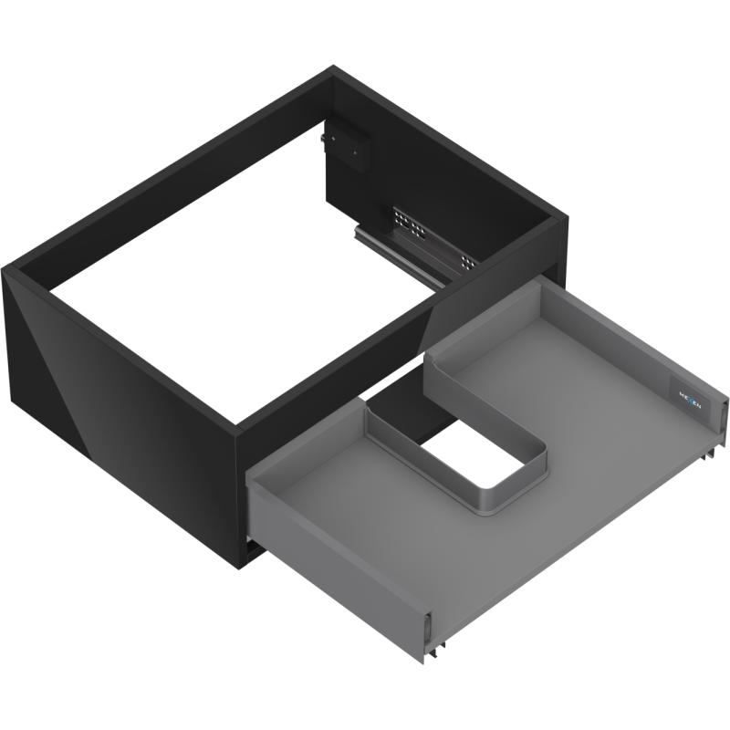 Mexen Box-A corpo del mobile sotto lavabo 60 cm, 1 cassetto, nero lucido - 91AX0-0600-235-1-70