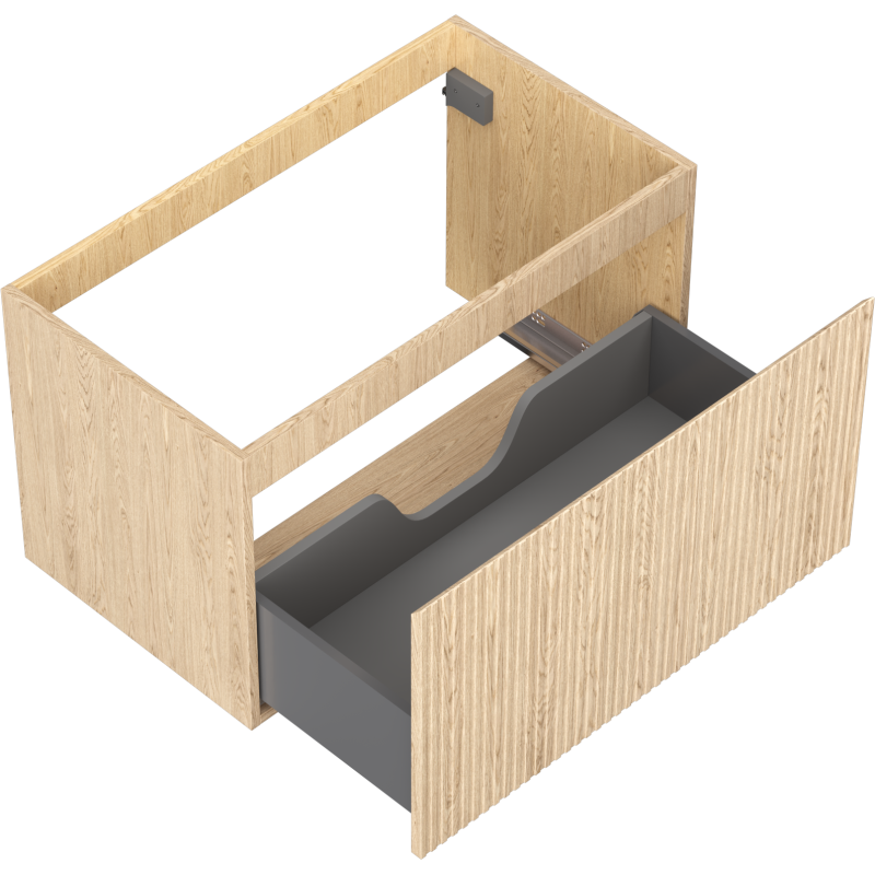 Mexen Rivel gabinete de baño bajo lavabo 80 cm, 1 cajón, ranurado, roble - 91A20-08047-1-BF81