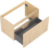 Mexen Rivel gabinete de baño bajo lavabo 80 cm, 1 cajón, ranurado, roble - 91A20-08047-1-BF81