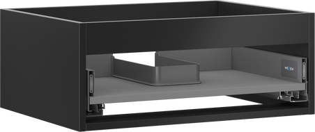Mexen Box-A corpo do armário para lavatório 60 cm, 1 gaveta, preto mate - 91AX0-0600-235-1-71