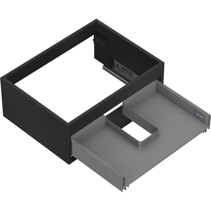 Mexen Box-A Unterschrankschrankkorpus 60 cm, 1 Schublade, Schwarz Matt - 91AX0-0600-235-1-71
