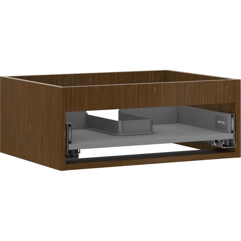 Mexen Box-A kastlichaam voor wasbak 60 cm, 1 lade, walnoot - 91AX0-0600-235-1-86
