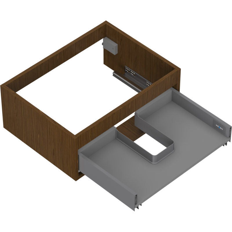 Mexen Box-A korpus szafki podumywalkowej 60 cm, 1 szuflada, orzech - 91AX0-0600-235-1-86