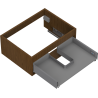 Mexen Box-A cuerpo del mueble bajo lavabo 60 cm, 1 cajón, nogal - 91AX0-0600-235-1-86