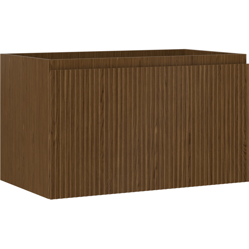 Mexen Rivel kopalniška omarica 80 cm, 1 predal, rebrasta, oreh - 91A20-08047-1-BF86