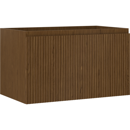 Mexen Rivel Badezimmer-Unterschrank 80 cm, 1 Schublade, geriffelt, Nussbaum - 91A20-08047-1-BF86