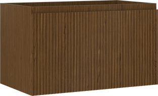 Mexen Rivel badkamerkastje onder de wastafel 80 cm, 1 lade, gegroefd, walnoot - 91A20-08047-1-BF86
