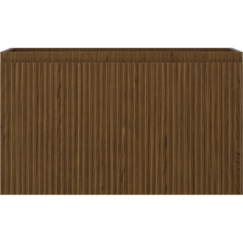 Mexen Rivel mobile da bagno sotto lavabo 80 cm, 1 cassetto, scanalato, noce - 91A20-08047-1-BF86