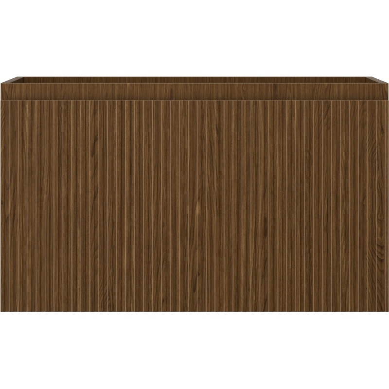 Mexen Rivel szafka łazienkowa podumywalkowa 80 cm, 1 szuflada, ryflowana , orzech - 91A20-08047-1-BF86
