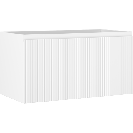 Mexen Rivel Badezimmerschrank unter dem Waschbecken 90 cm, 1 Schublade, geriffelt, weiß matt - 91A20-09047-1-BF01