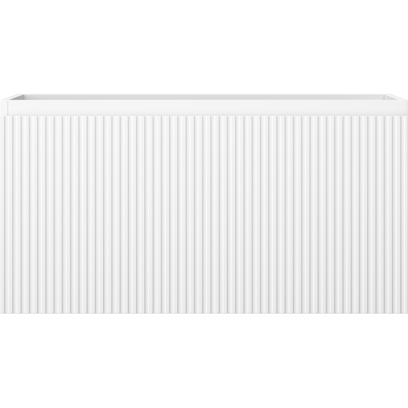 Mexen Rivel mueble de baño bajo lavabo 90 cm, 1 cajón, acanalado, blanco mate - 91A20-09047-1-BF01