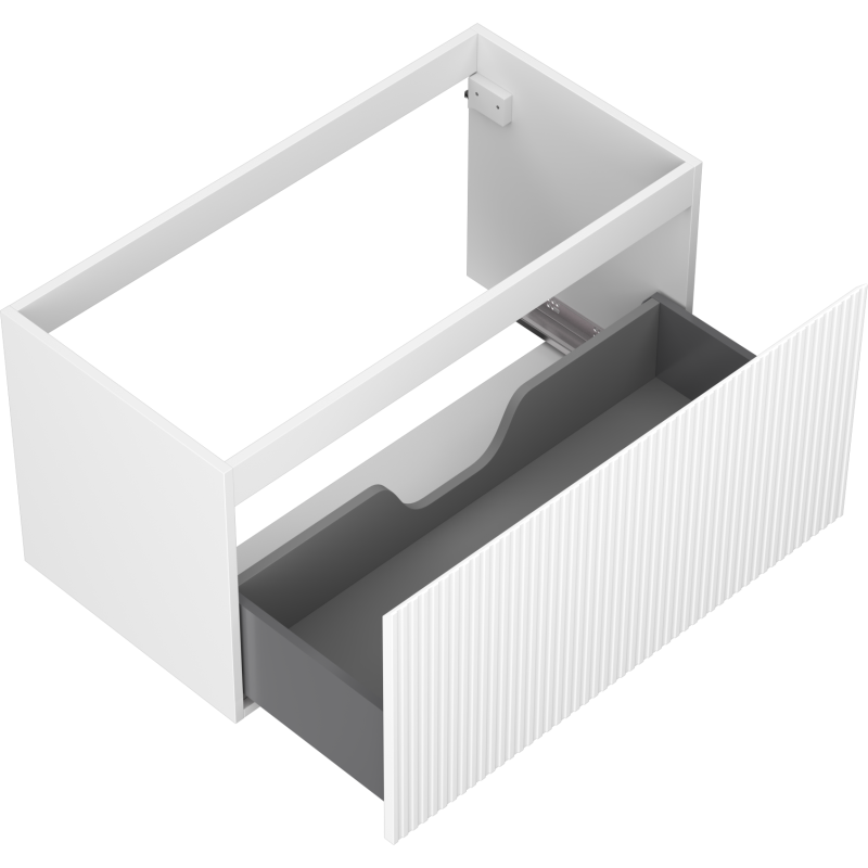 Mexen Rivel meuble de salle de bains sous lavabo 90 cm, 1 tiroir, rainuré, blanc mat - 91A20-09047-1-BF01