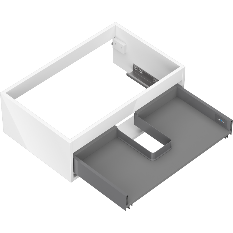 Mexen Box-A Cabinet Unit 70 cm, 1 Drawer, White Gloss - 91AX0-0700-235-1-00