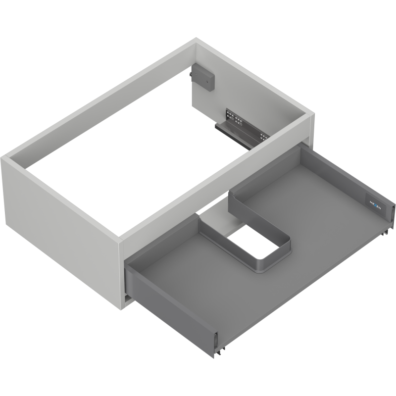 Mexen Box-A cuerpo del mueble bajo lavabo 70 cm, 1 cajón, gris mate - 91AX0-0700-235-1-62