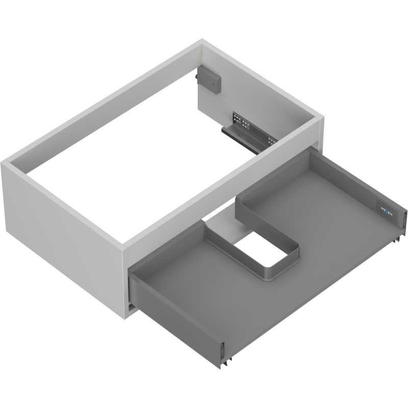 Mexen Box-A kastwagen onder de wastafel 70 cm, 1 lade, grijs mat - 91AX0-0700-235-1-62
