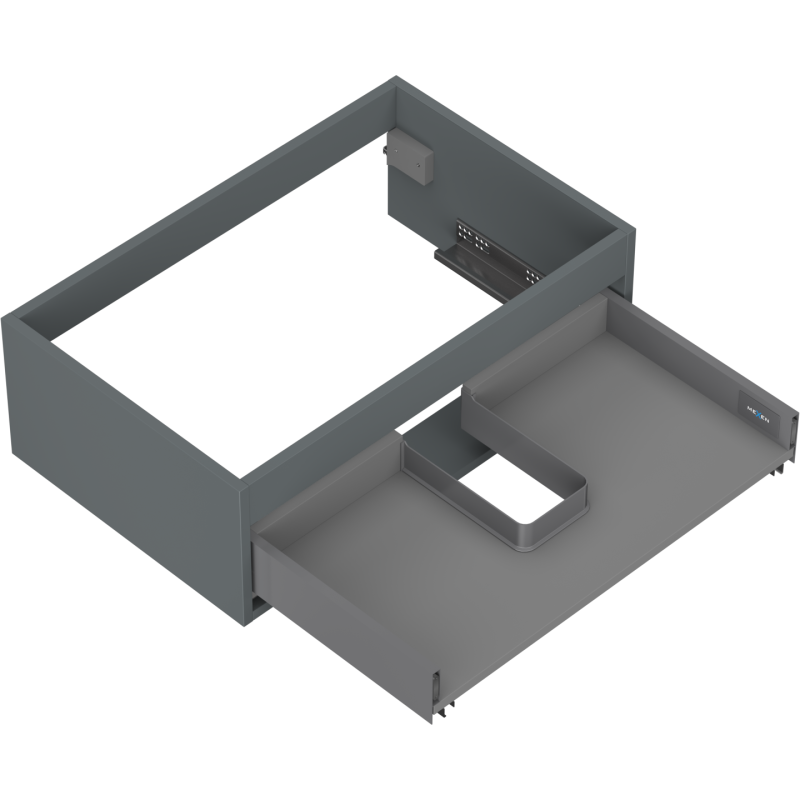 Mexen Box-A corpo de armário de lavatório 70 cm, 1 gaveta, grafite mate - 91AX0-0700-235-1-66
