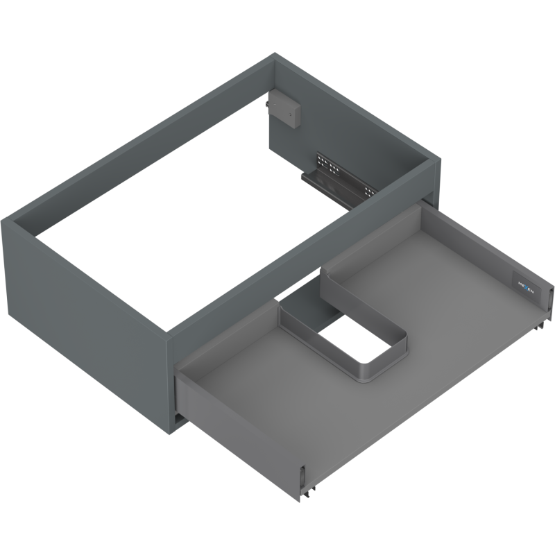 Mexen Box-A σώμα ντουλαπιού κάτω από νιπτήρα 70 cm, 1 συρτάρι, ματ γραφίτης