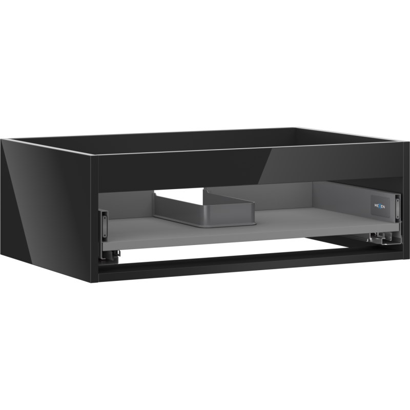 Mexen Box-A cuerpo del armario de lavabo 70 cm, 1 cajón, negro brillante - 91AX0-0700-235-1-70