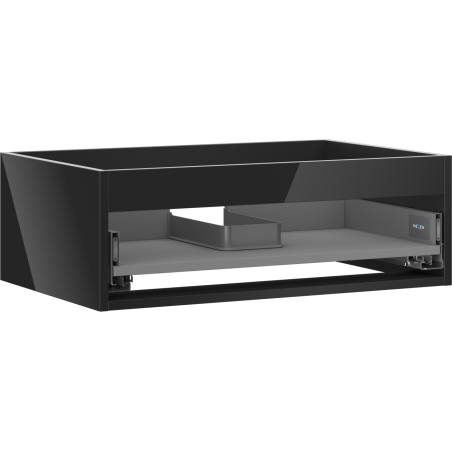 Mexen Box-A Korpus des Waschtischunterschranks 70 cm, 1 Schublade, Schwarz Glanz - 91AX0-0700-235-1-70