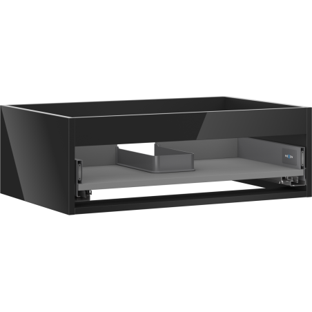 Mexen Box-A Korpus Waschtischunterschrank 70 cm, 1 Schublade, Schwarz glänzend - 91AX0-0700-235-1-70
