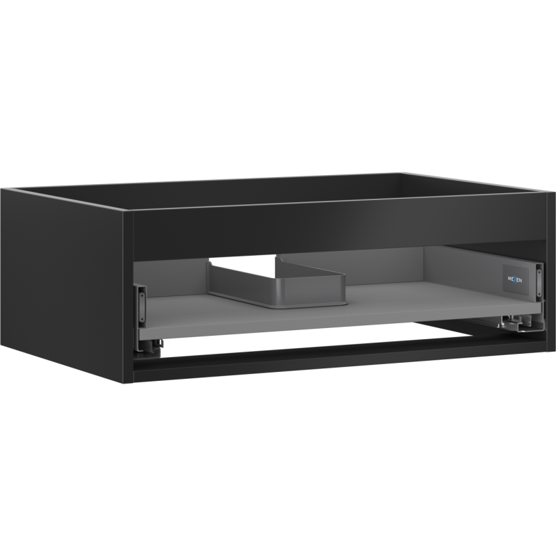 Mexen Box-A cuerpo del gabinete para lavabo 70 cm, 1 cajón, negro mate - 91AX0-0700-235-1-71