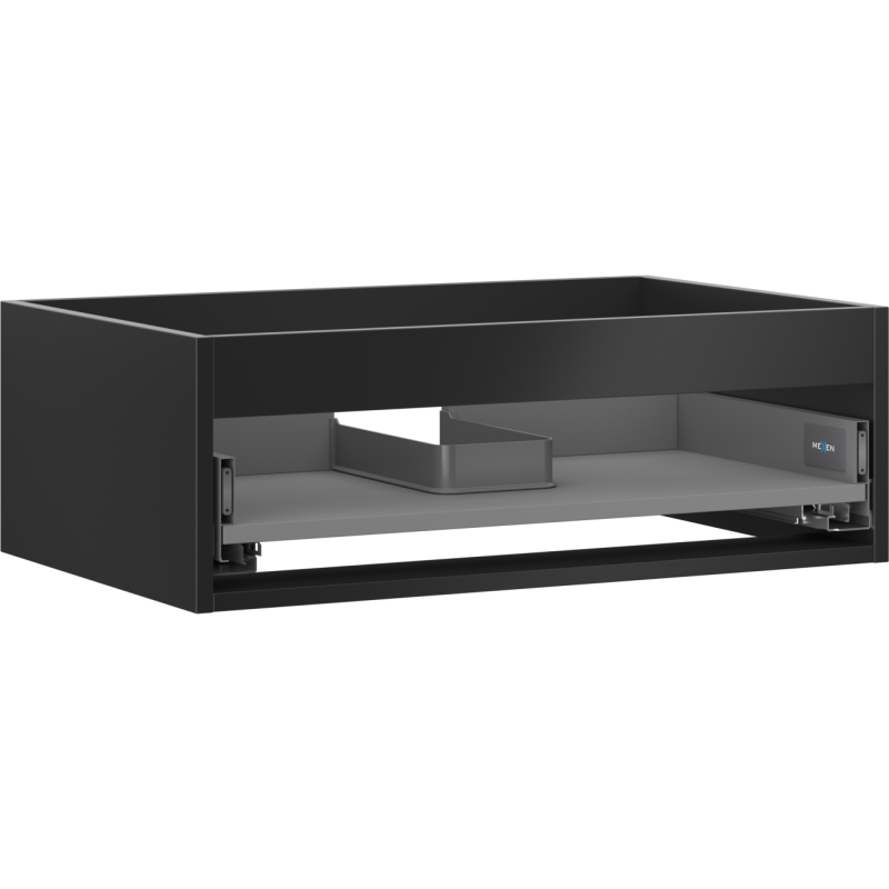 Mexen Box-A Korpus Waschtischunterschrank 70 cm, 1 Schublade, Schwarz matt - 91AX0-0700-235-1-71