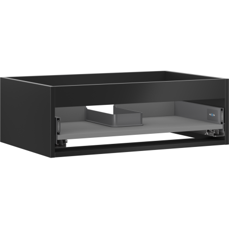 Mexen Box-A Korpus Waschtischunterschrank 70 cm, 1 Schublade, Schwarz matt - 91AX0-0700-235-1-71