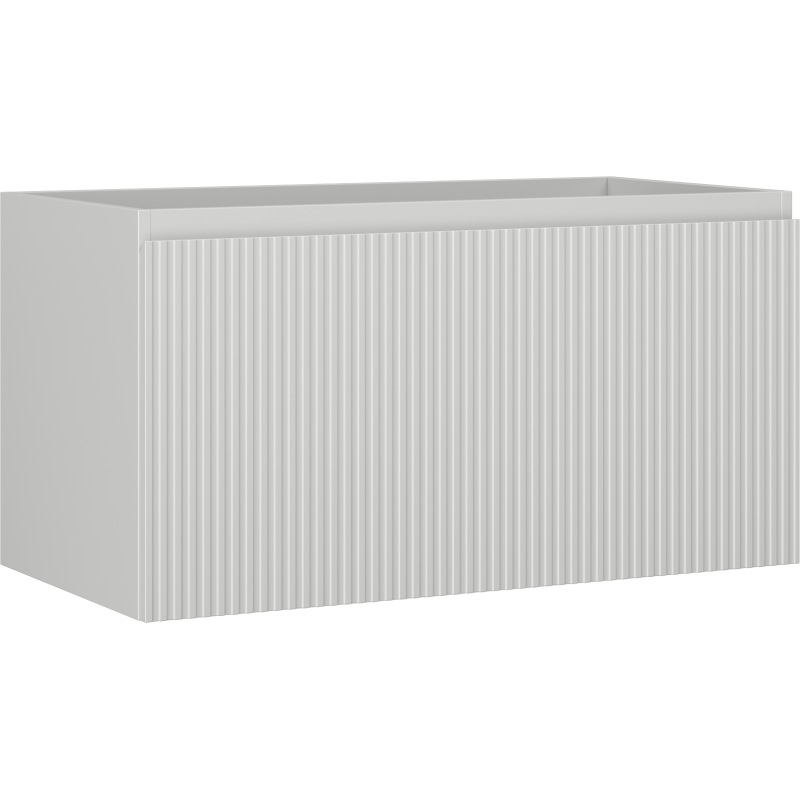 Mexen Rivel kylpyhuoneen pesuallas 90 cm, 1 laatikko, uritettu, harmaa matta - 91A20-09047-1-BF62