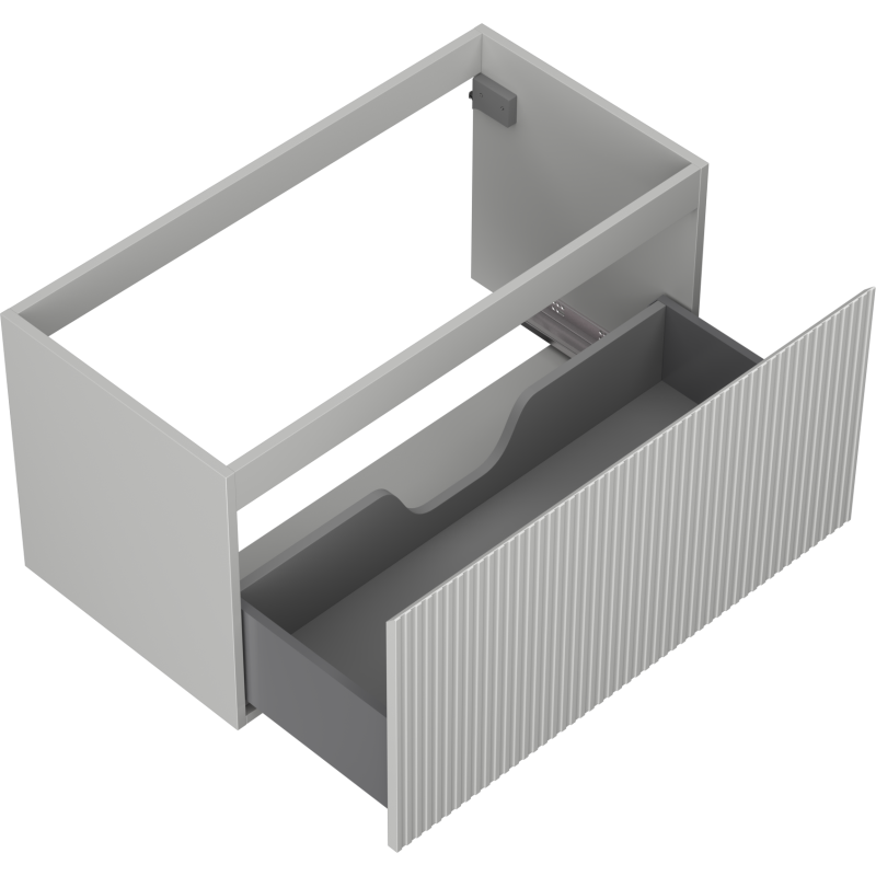 Mexen Rivel mueble de baño bajo lavabo de 90 cm, 1 cajón, ranurado, gris mate - 91A20-09047-1-BF62