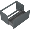 Mexen Rivel Badezimmerschrank 90 cm, 1 Schublade, geriffelt, grau matt - 91A20-09047-1-BF66