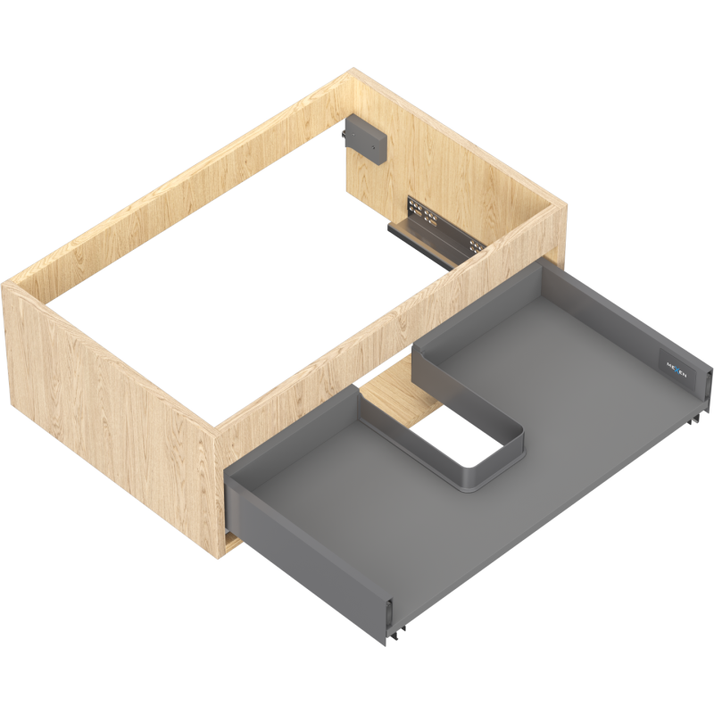 Mexen Box-A kastlichaam voor wastafelonderkast 70 cm, 1 lade, eik - 91AX0-0700-235-1-81