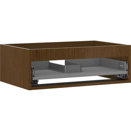 Mexen Box-A Cabinet Base for Washbasin 70 cm, 1 Drawer, Walnut - 91AX0-0700-235-1-86
