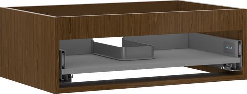 Mexen Box-A corpo de armário para lavatório 70 cm, 1 gaveta, nogueira - 91AX0-0700-235-1-86