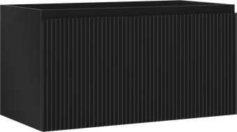 Mexen Rivel mobiletto da bagno da 90 cm, 1 cassetto, rigato, nero opaco - 91A20-09047-1-BF71