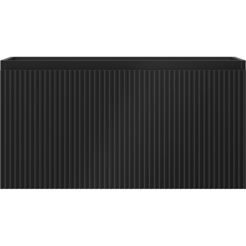 Mexen Rivel gabinete de baño para lavabo de 90 cm, 1 cajón, ranurado, negro mate - 91A20-09047-1-BF71