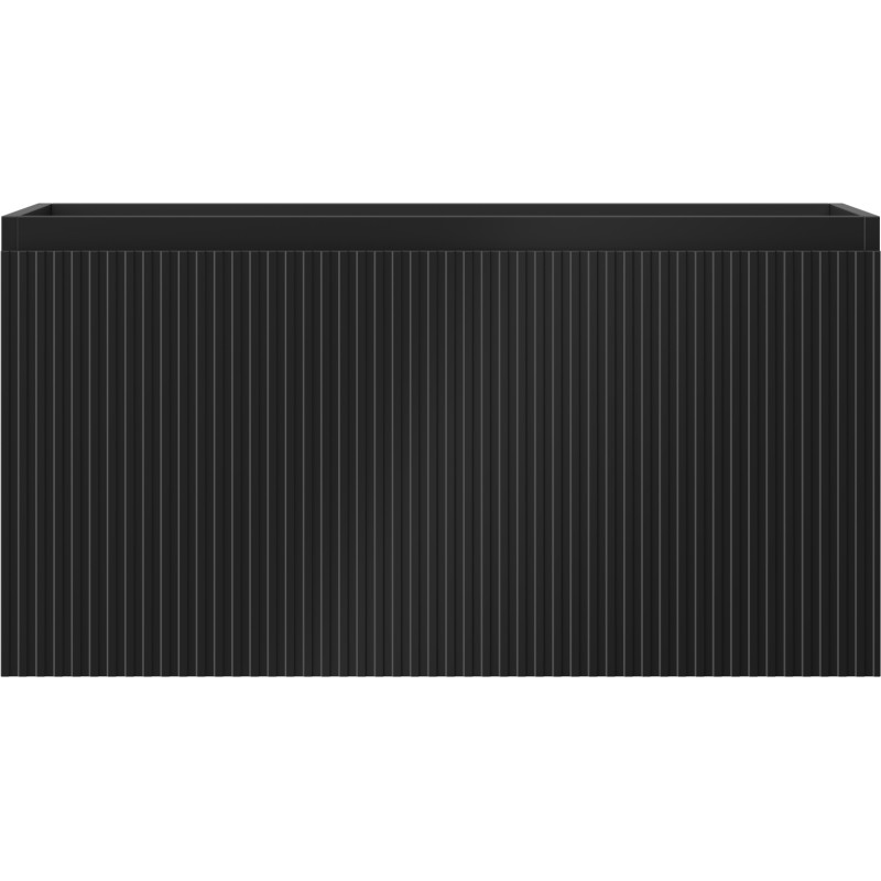 Mexen Rivel vannitoakapp, kraanikausi aluskapp 90 cm, 1 sahtel, sooneline, must matt - 91A20-09047-1-BF71