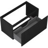 Mexen Rivel gabinete de baño para lavabo de 90 cm, 1 cajón, ranurado, negro mate - 91A20-09047-1-BF71